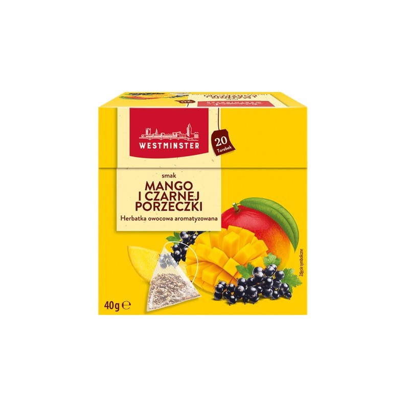 Herbata owocowa Westminster mango i czarna porzeczka 20t.