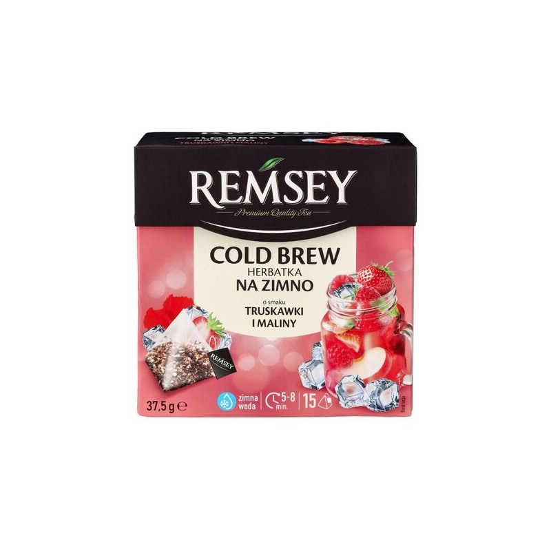 Herbata na zimno Remsey truskawka i malina 15t.