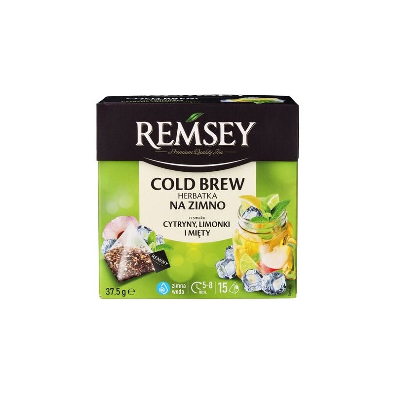 Herbata na zimno Remsey cytryna limonka mięta 15t.