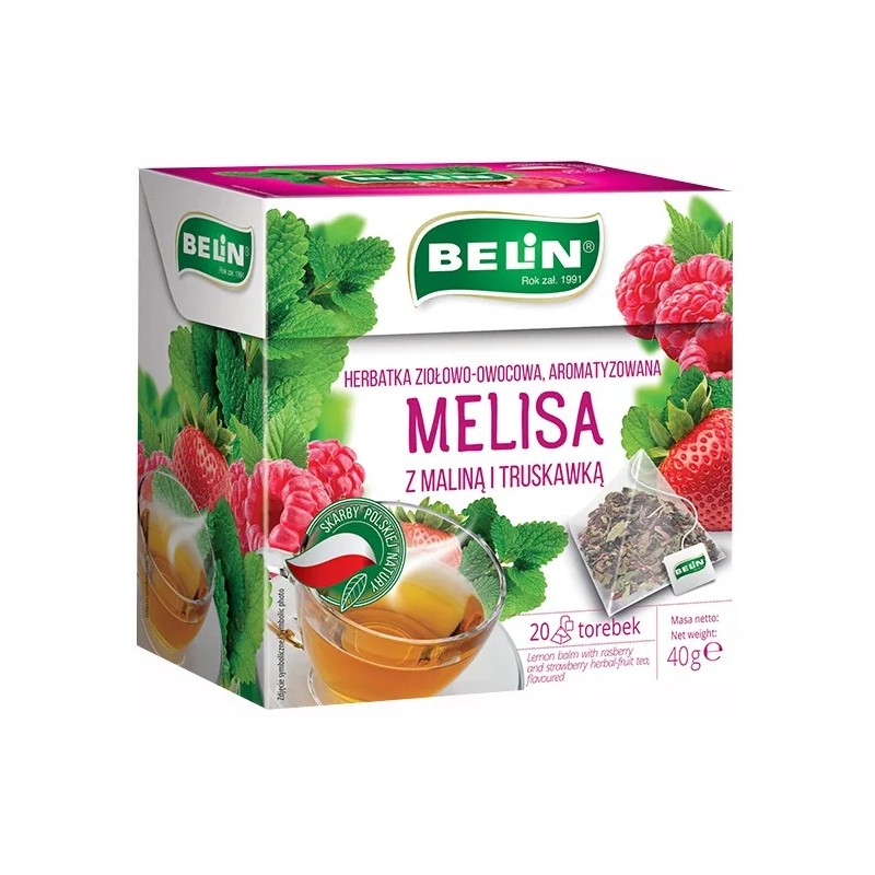 Belin herbata ziołowa melisa z maliną 20t.