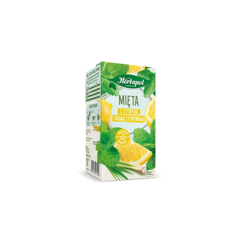 Herbapol herbata ziołowa mięta z cytryną i trawą cytrynową 20 t.