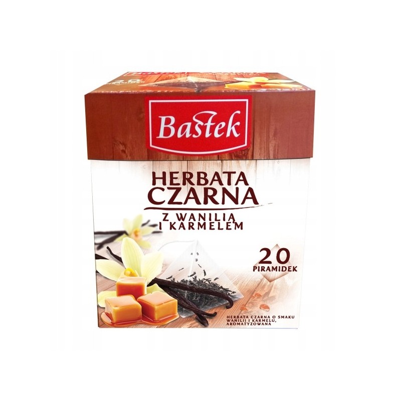 Bastek herbata czarna z wanilią i karmelem 20 t. toffi
