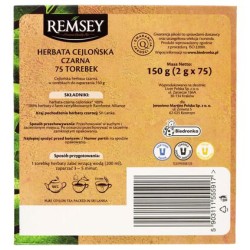 Remsey herbata czarna cejlońska Black Ceylon Tea 75 t.