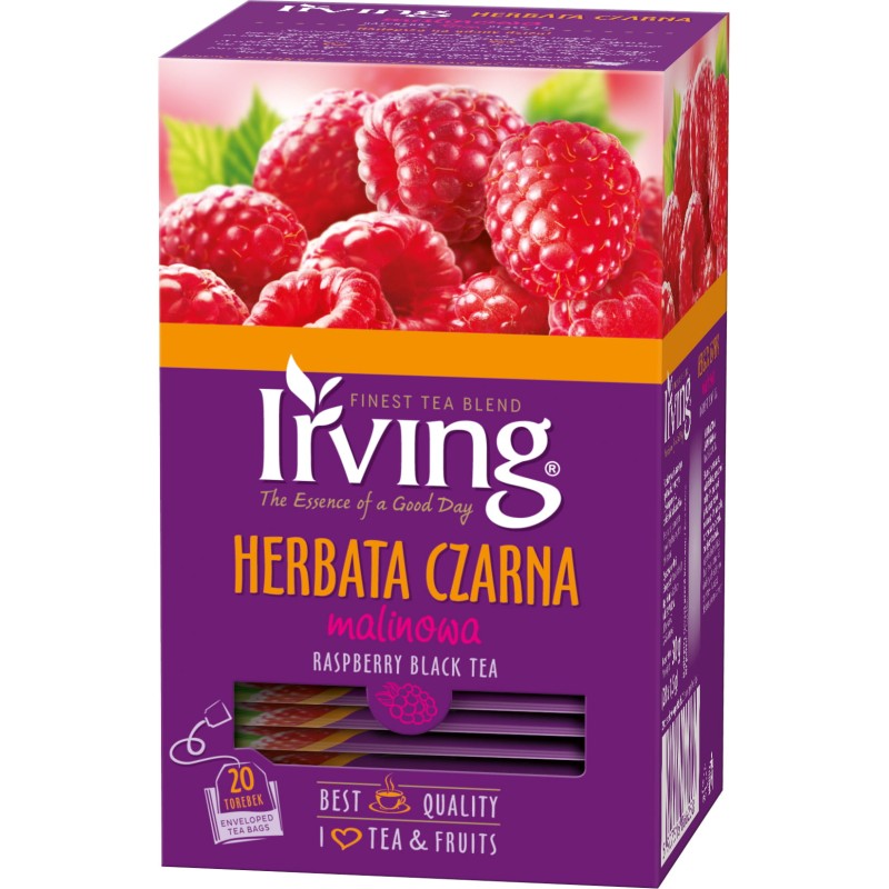 Irving herbata czarna malinowa raspberry black tea 20 t.