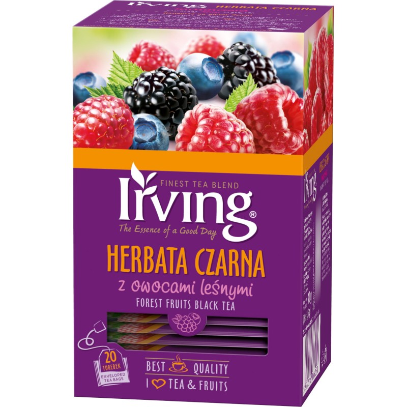 Irving herbata czarna owoce leśne forest fruits tea 20 t.